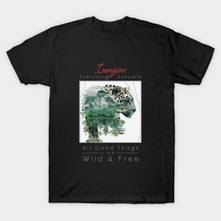 Jaguar Nature Outdoor Imagine Wild Free T-Shirt